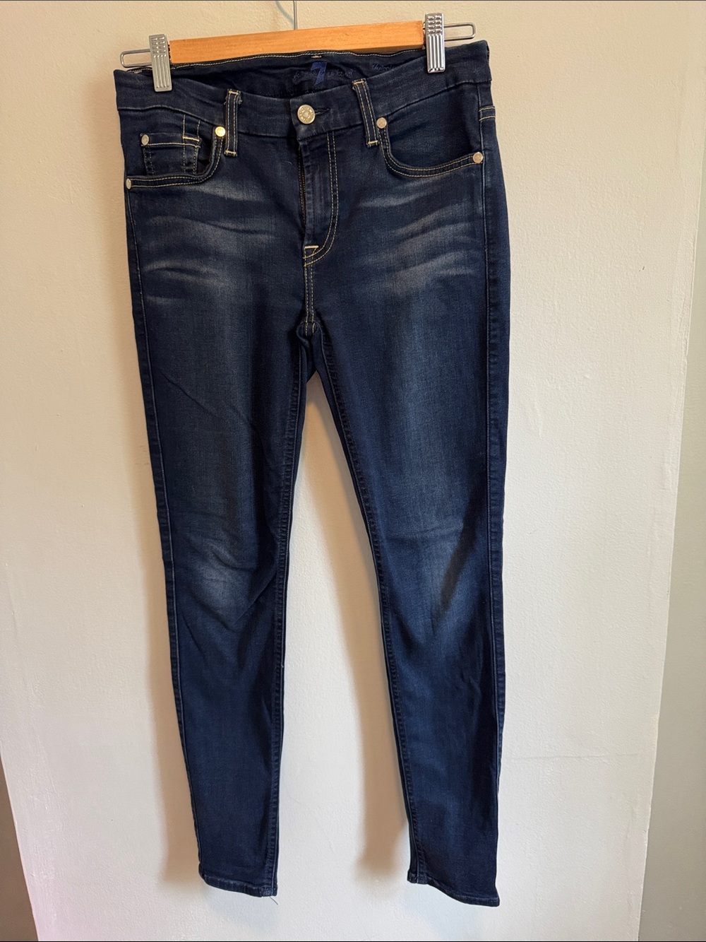 7 For All Mankind Dark Indigo Skinny Jeans